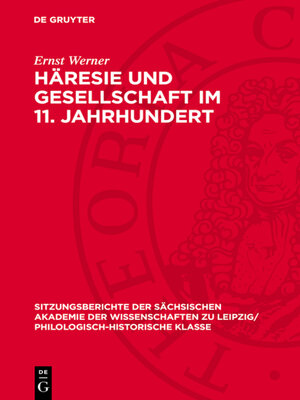 cover image of Häresie und Gesellschaft im 11. Jahrhundert